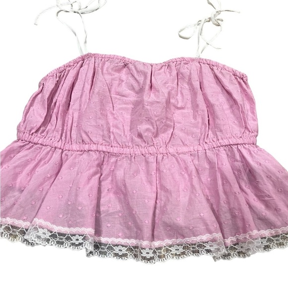 Urban Outfitters Tops - Y2K Fairycore Urban Outfitters Purple with White Lace Baby Doll Top Size Large